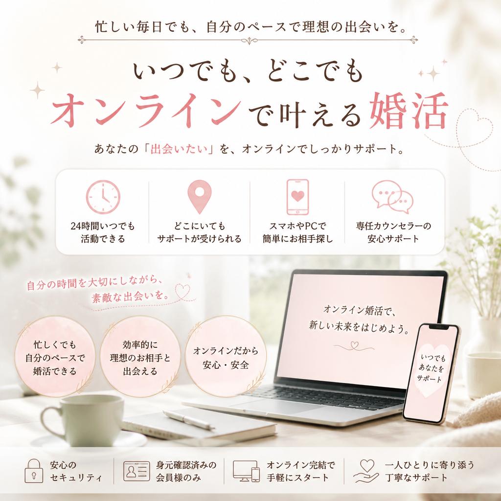 オンライン婚活で無理なく