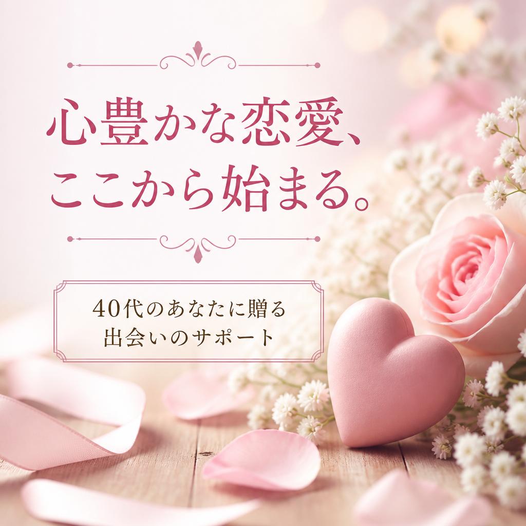 心豊かな恋愛、ここから始まる。40代のあなたに贈る出会いのサポート
