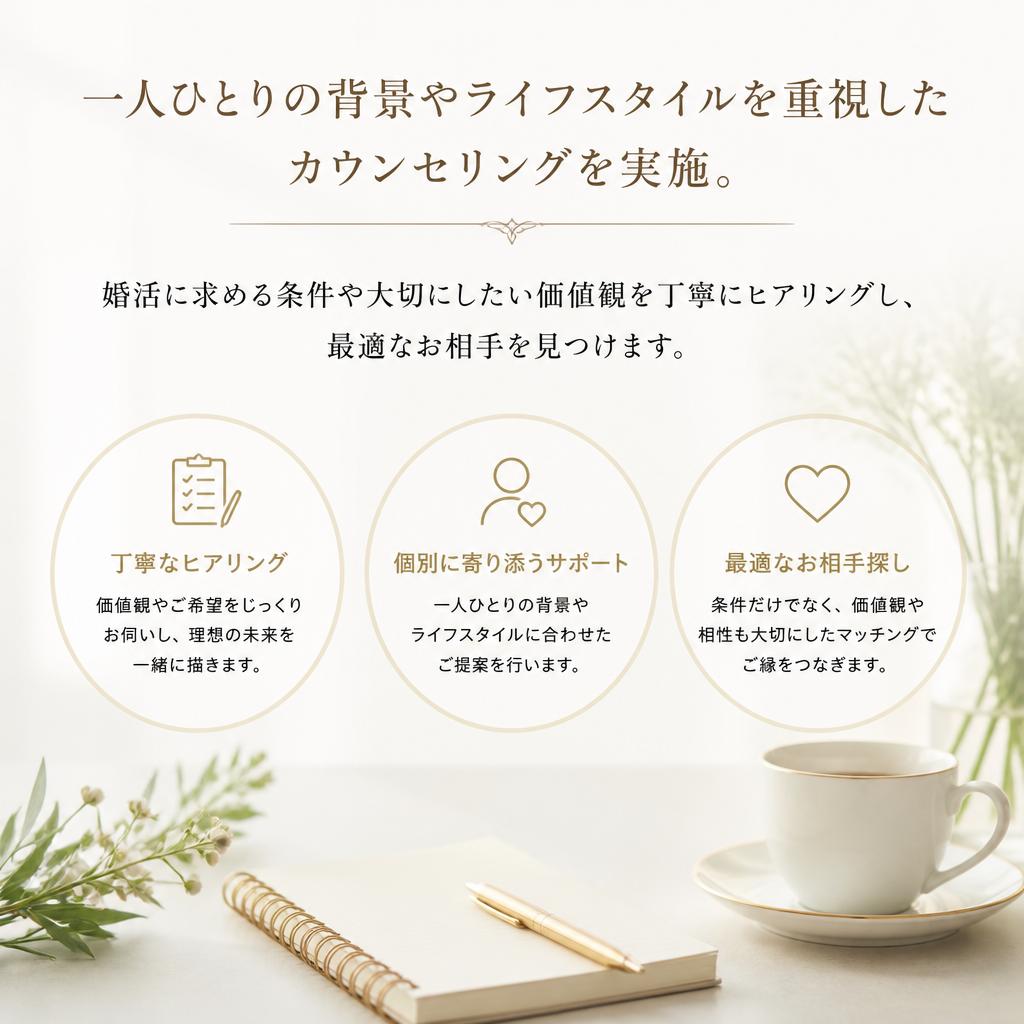 ライフスタイルに寄り添ったカウンセリング