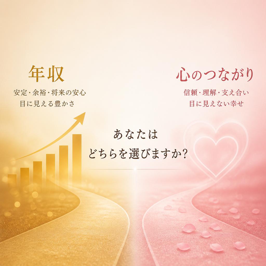 年収と心のつながり、あなたはどちらを選びますか？