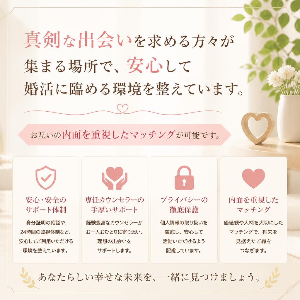 信頼できる出会いの環境