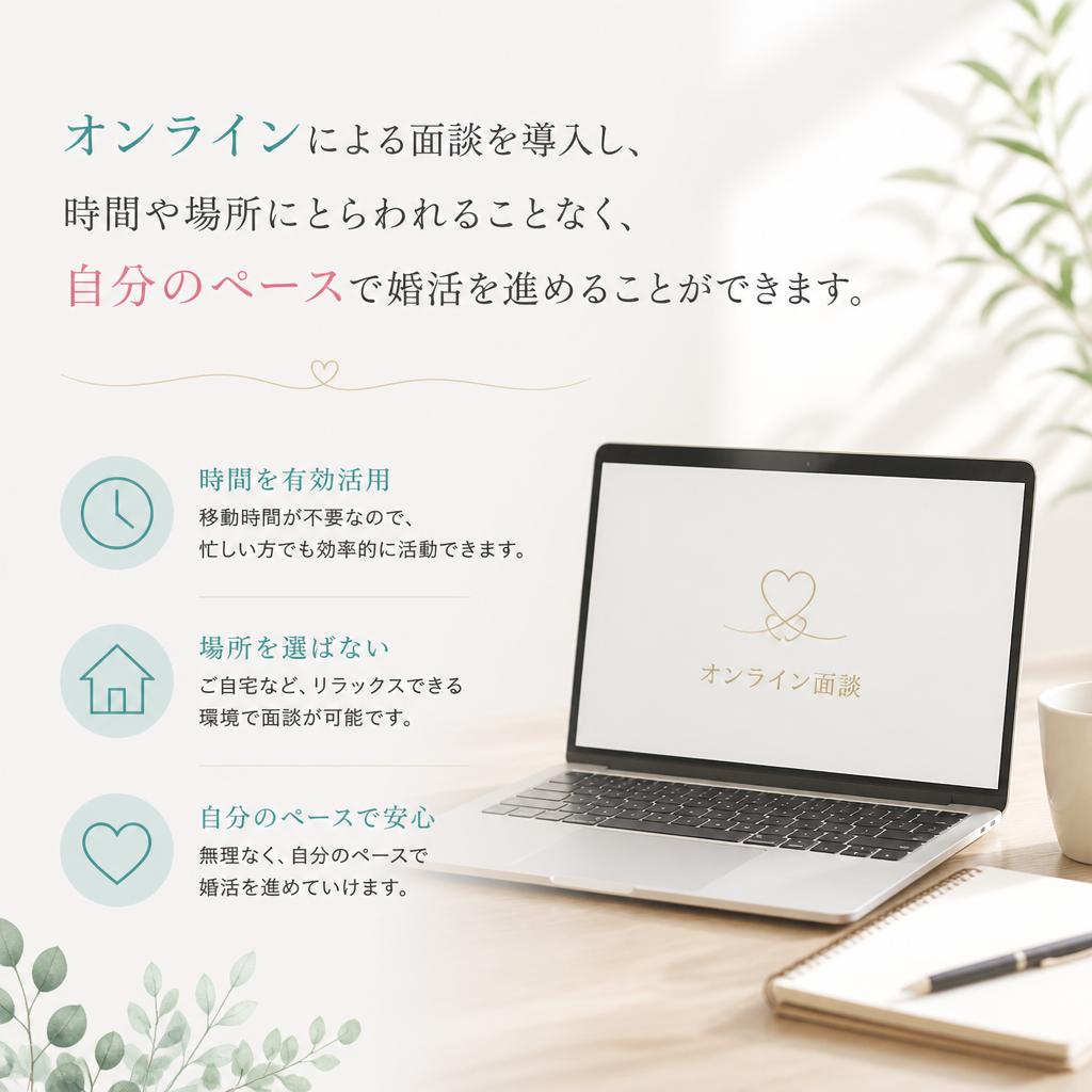 オンライン面談でどこでも婚活