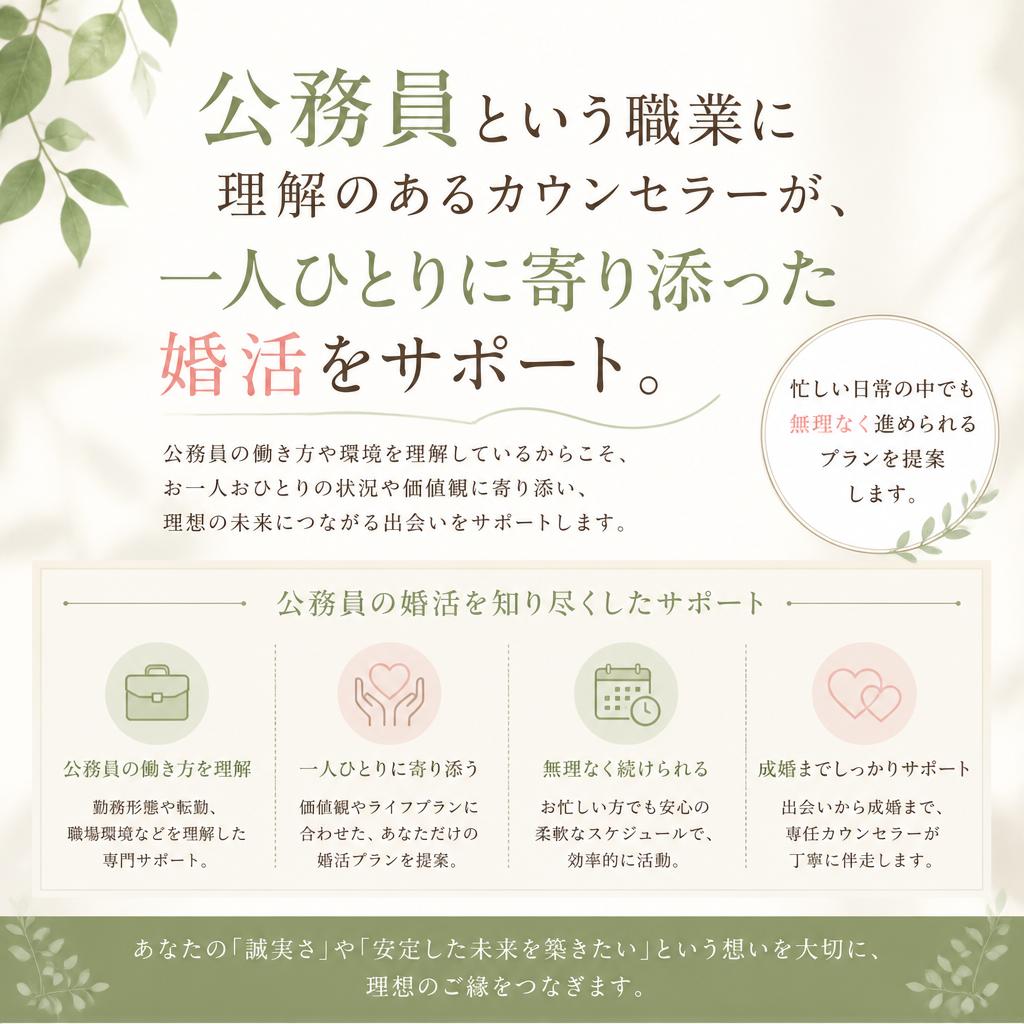 公務員婚活の強み