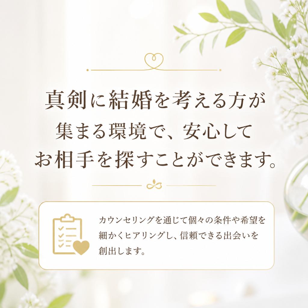 誠実な出会いの場