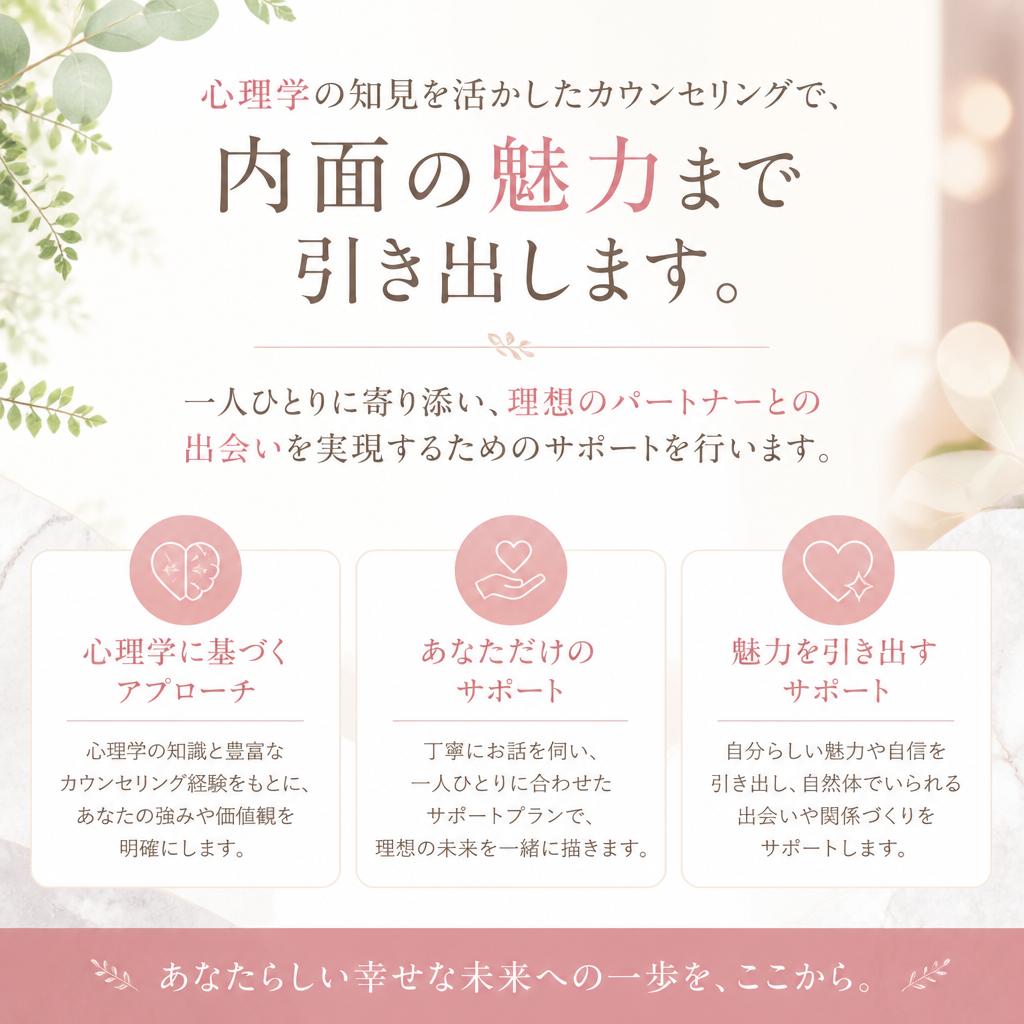専任カウンセラーによる丁寧なサポート