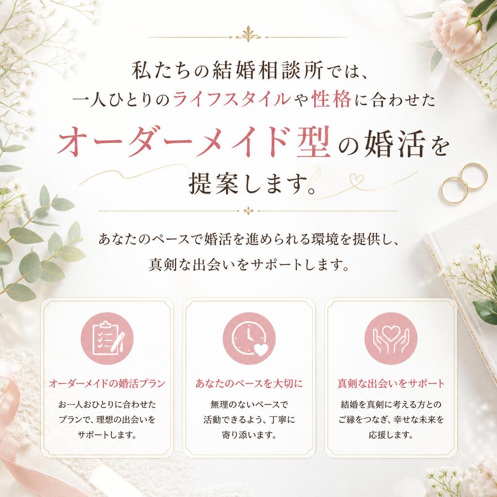 オーダーメイド型の婚活スタイル