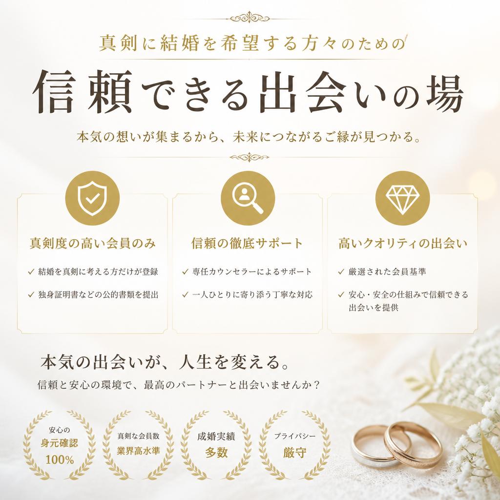 安心できる出会いの場の提供