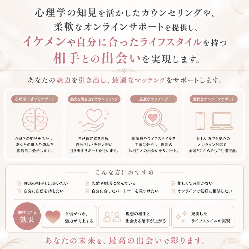 理想の相手を見つけるためのサポート体制