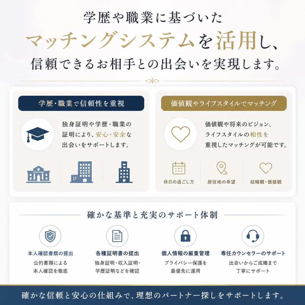 学歴を重視したマッチング