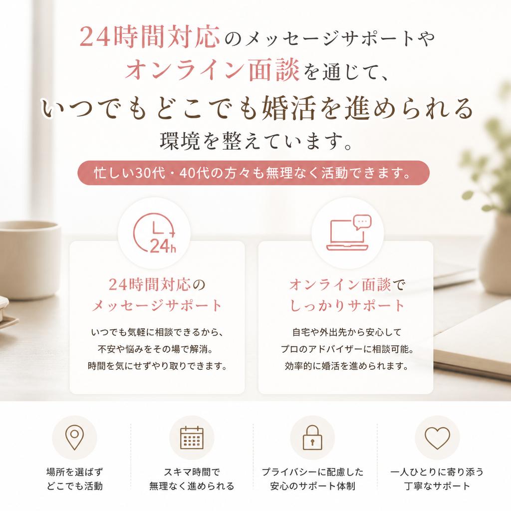 多忙な日常でも安心のサポート体制