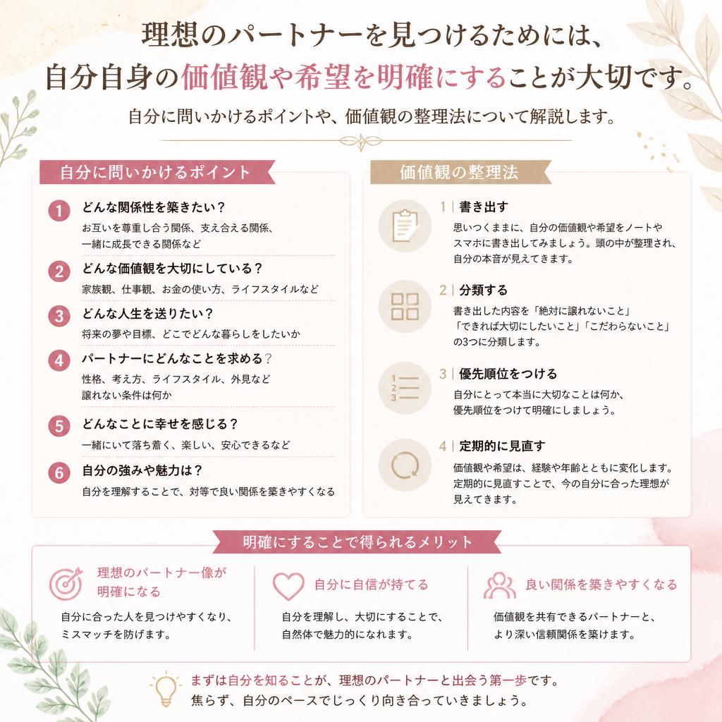 理想の相手を見つけるための自己分析