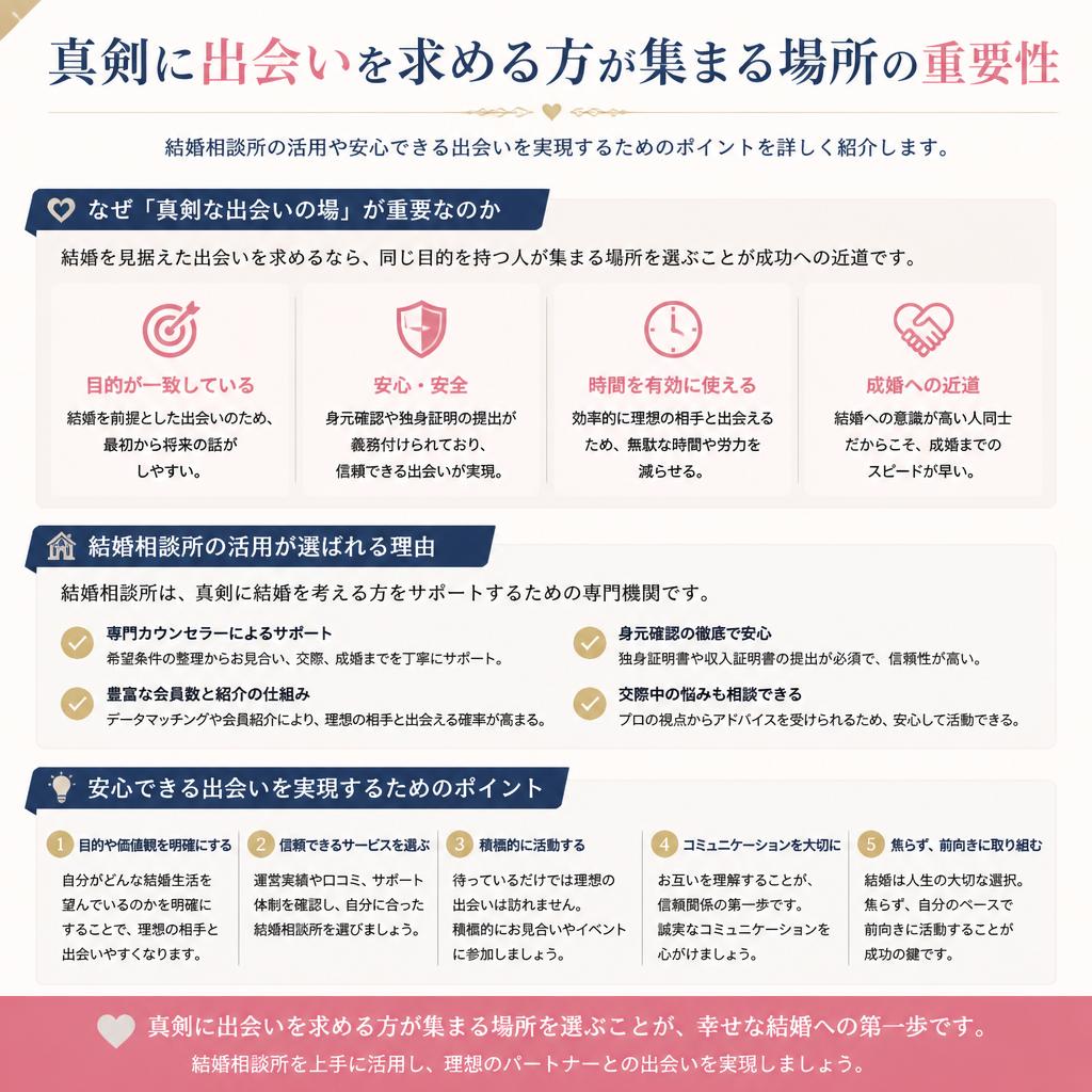 真剣な出会いを求める環境の選択