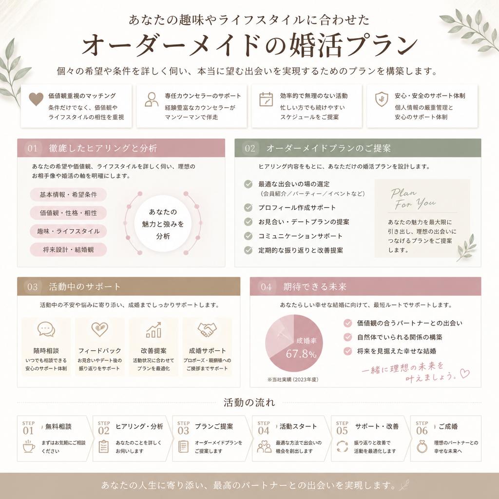 オーダーメイド婚活プランのご紹介